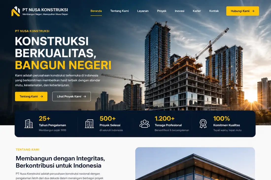 Preview template Web Company Profile