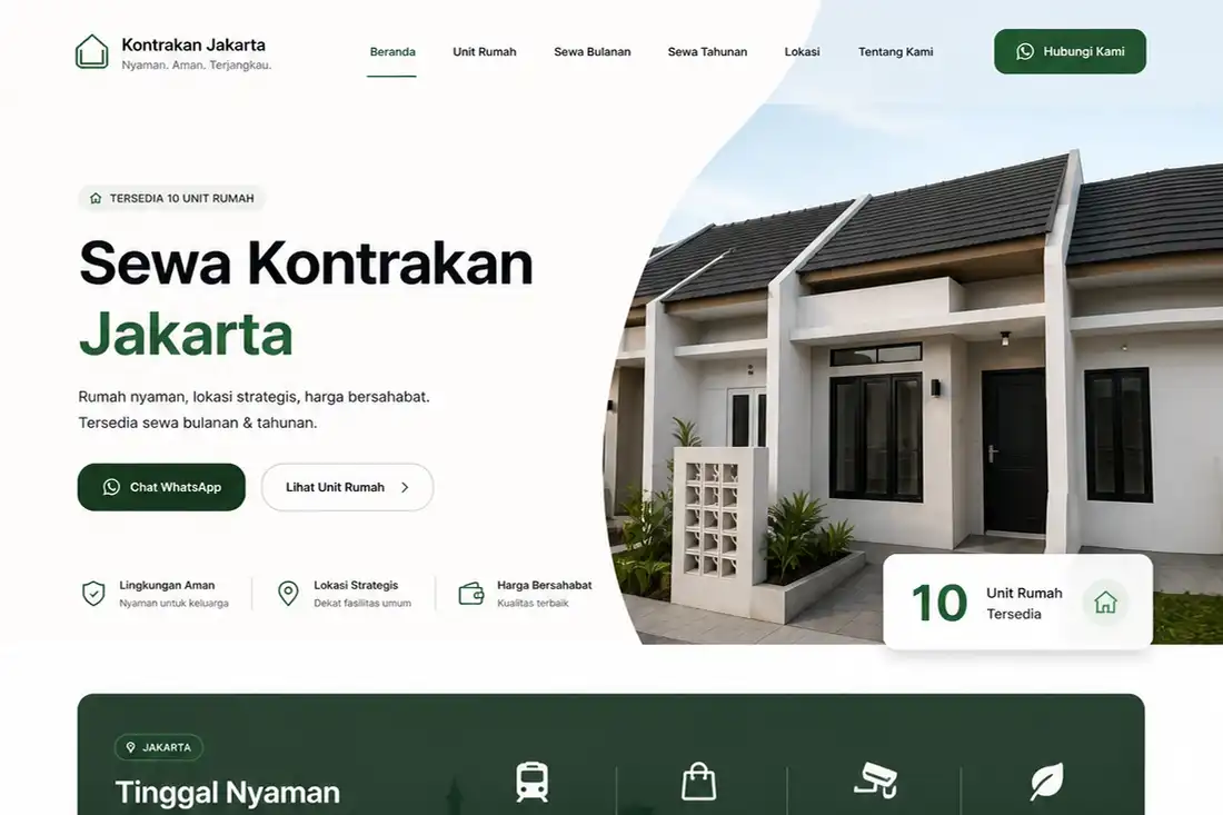 Preview template Sewa Rumah