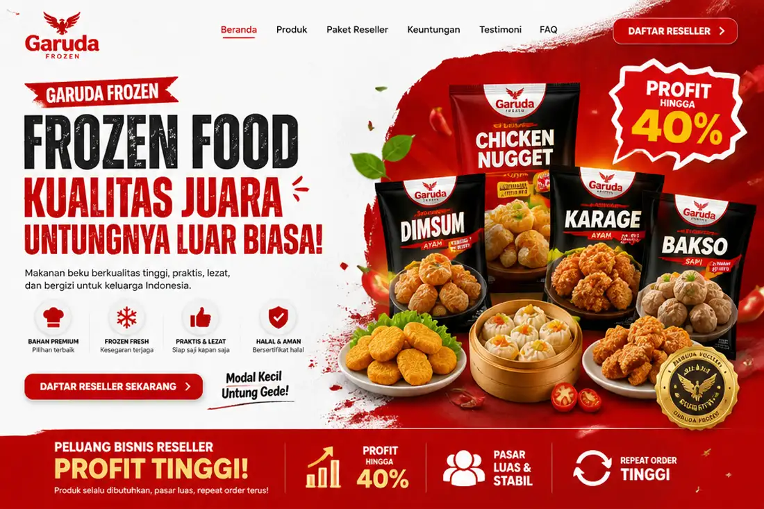 Preview template Web Frozen Food