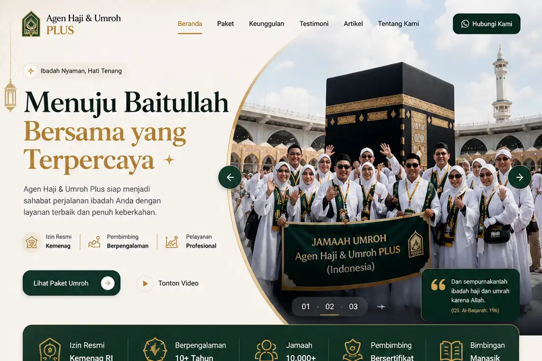 Preview template Agent Haji & Umroh