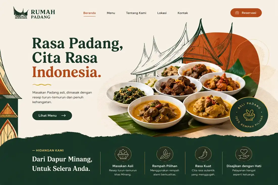 Preview template Rumah Padang