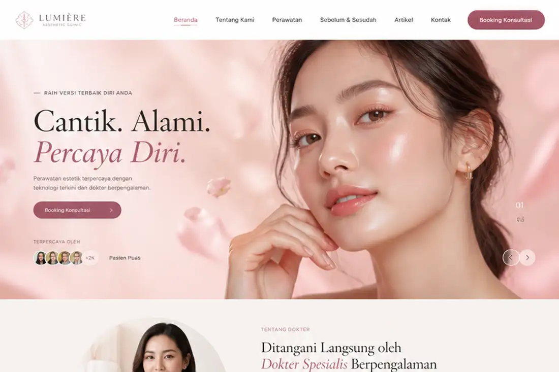 Preview template Klinik Kecantikan