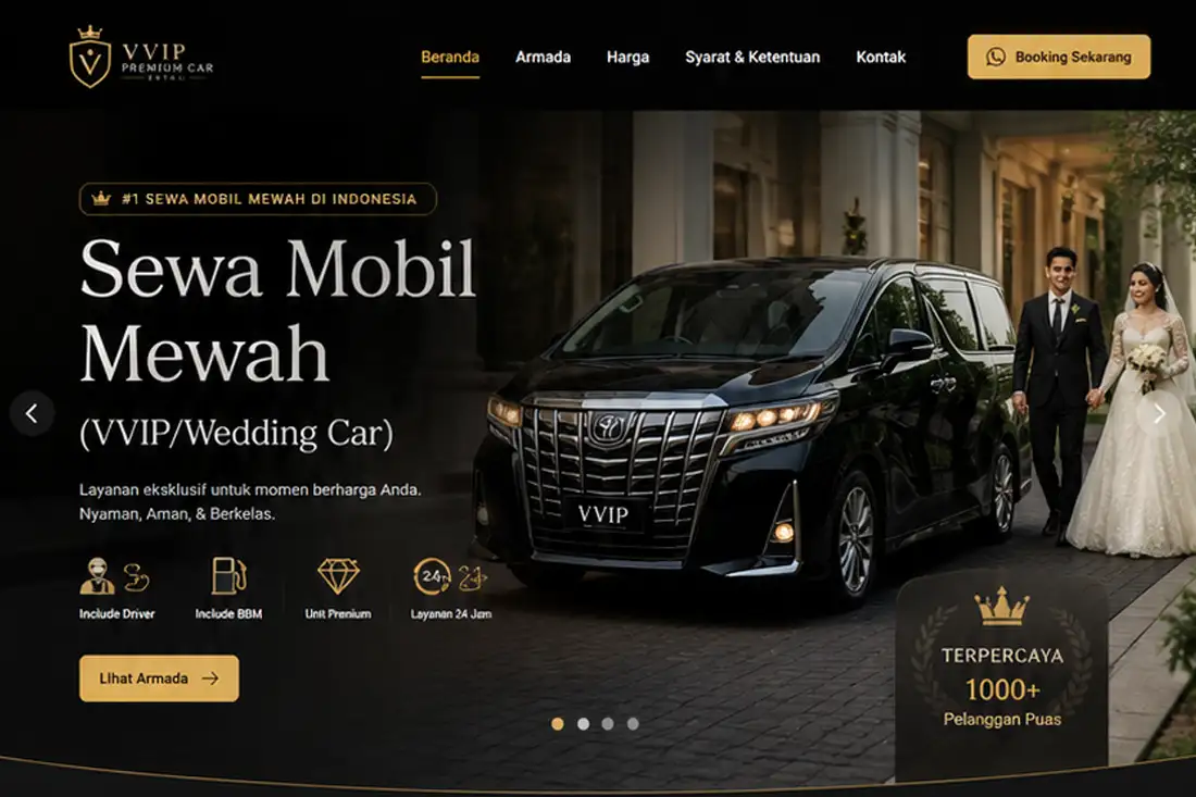 Preview template Rental Mobil