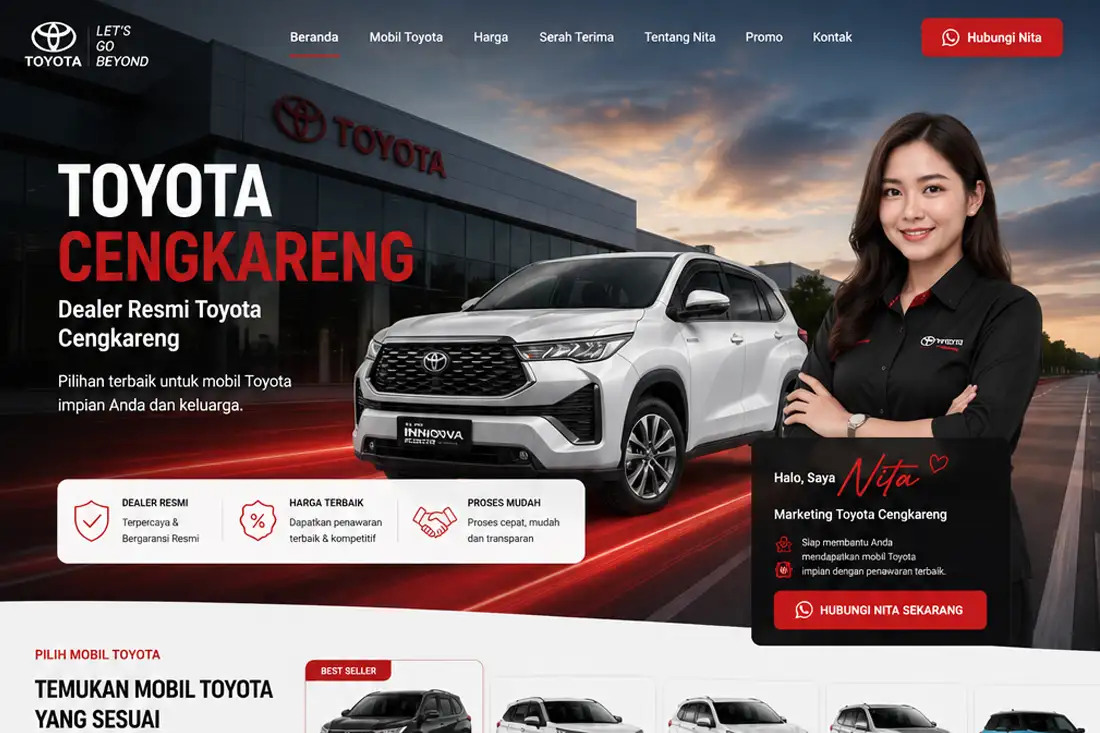 Preview template Dealer Mobil